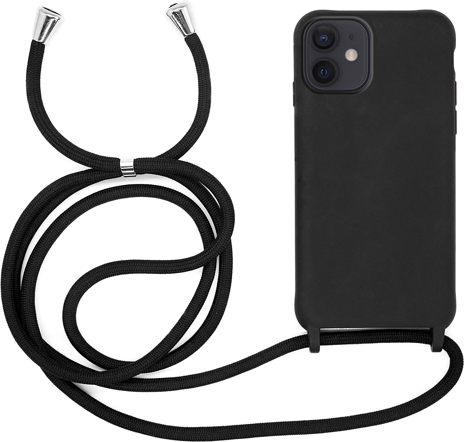 Coque avec cordon pour iPhone 12 mini - Protection en Silicone Case - Coque tour de cou, bandoulière iPhone - Coques&Co