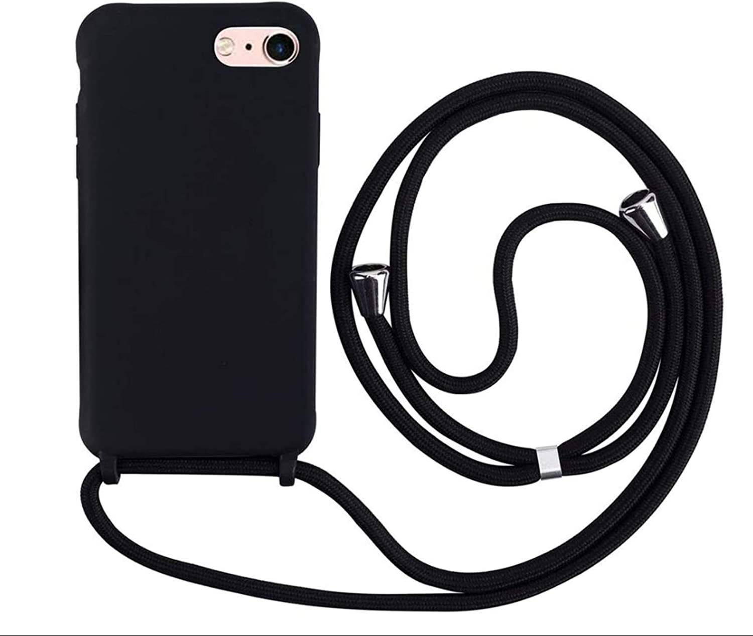 Coque avec cordon pour iPhone SE 2&3/8/7 - Protection en Silicone Case - Coque tour de cou, bandoulière iPhone - Coques&Co
