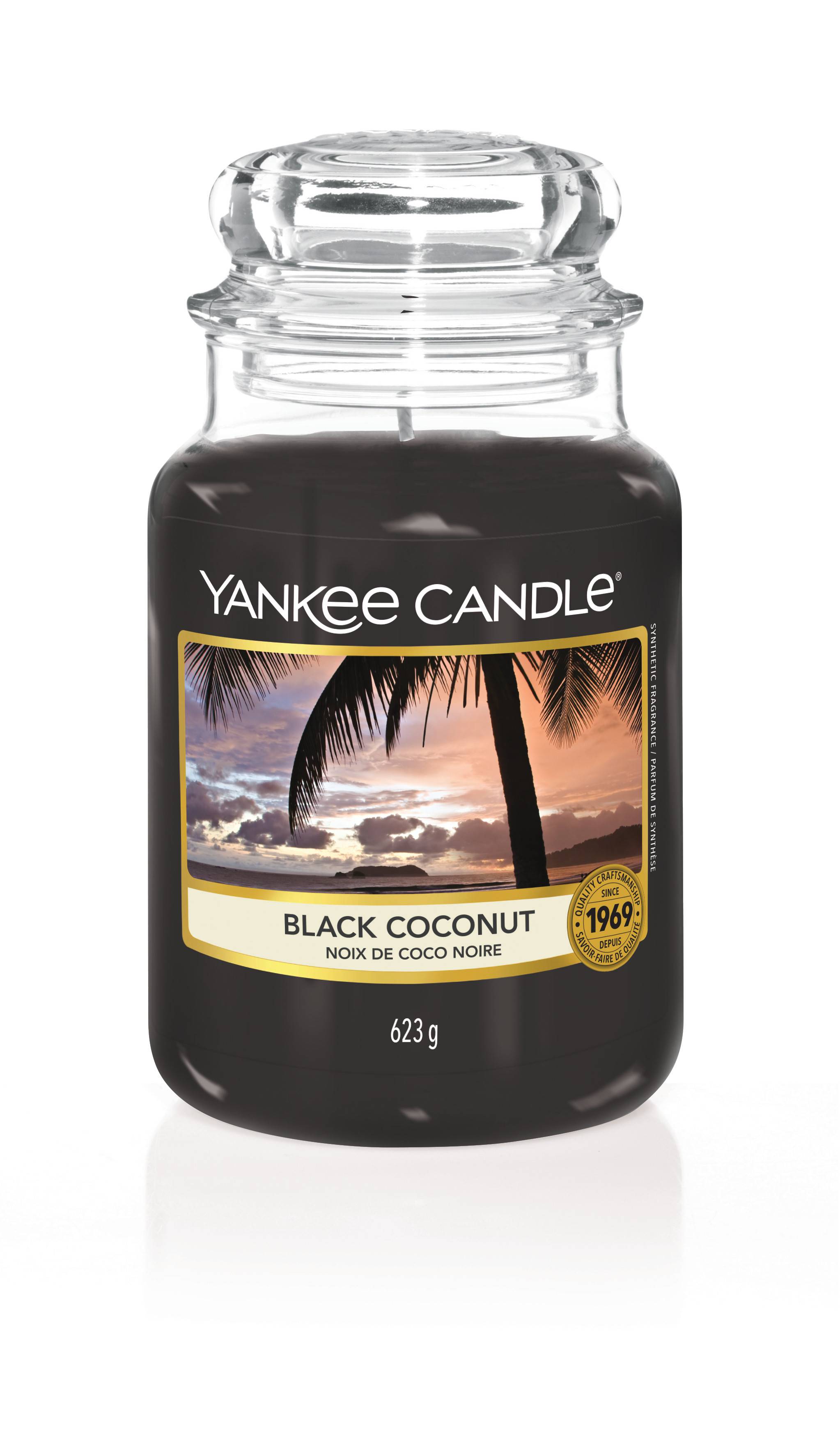 Yankee Candle - Bougie Grande jarre - Noix De Coco Noire - The Little Factory