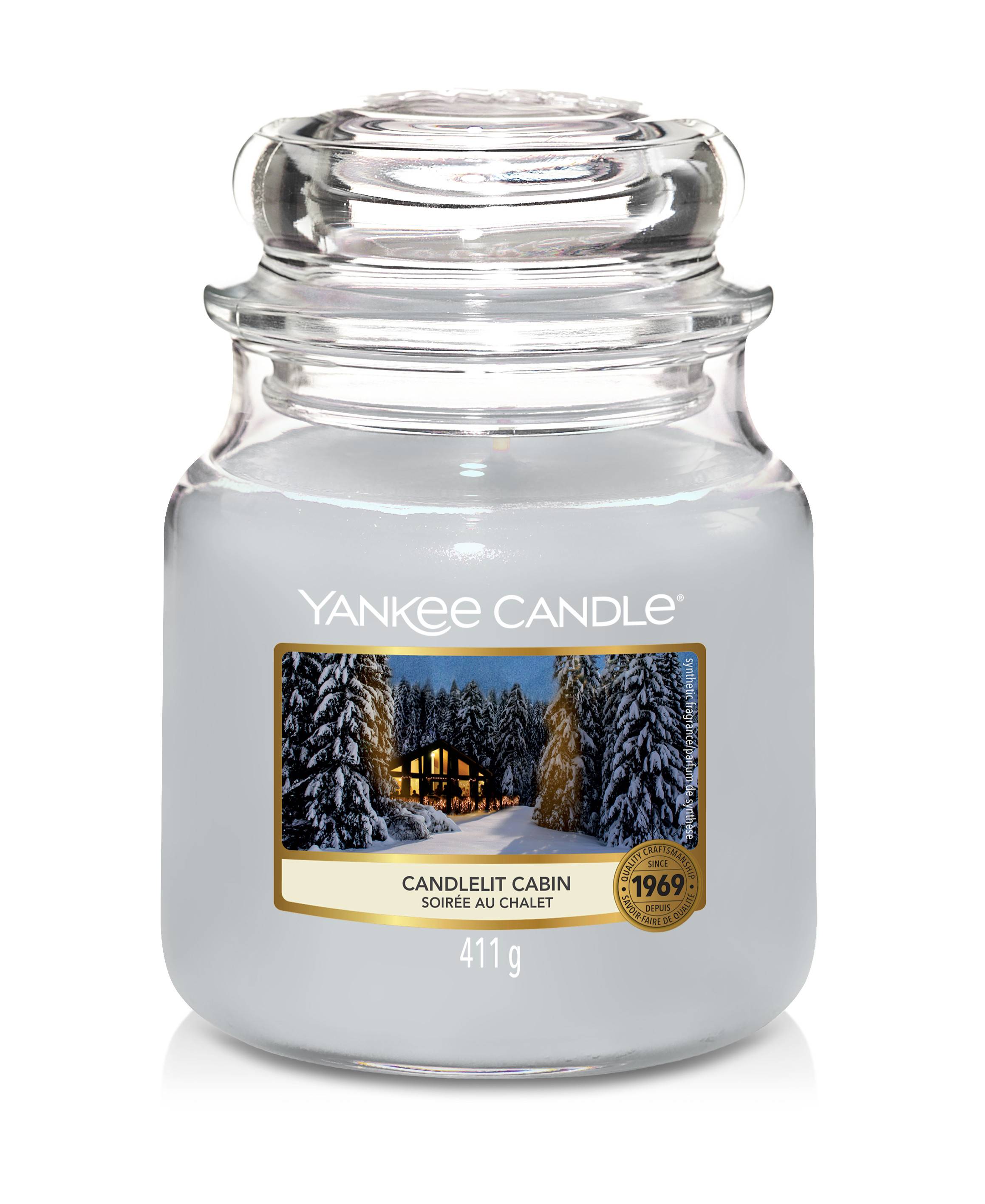 Yankee Candle - Bougie Moyenne jarre - Soiree Au Chalet - The Little Factory