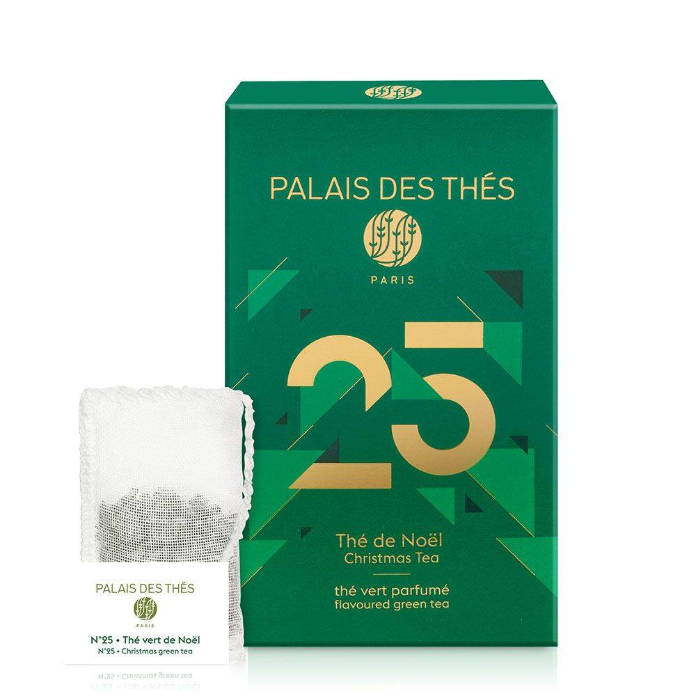 Thé Vert N°25 de Chine - Thé vert de Noël - Boîte de 20 sachets mousseline - 40g