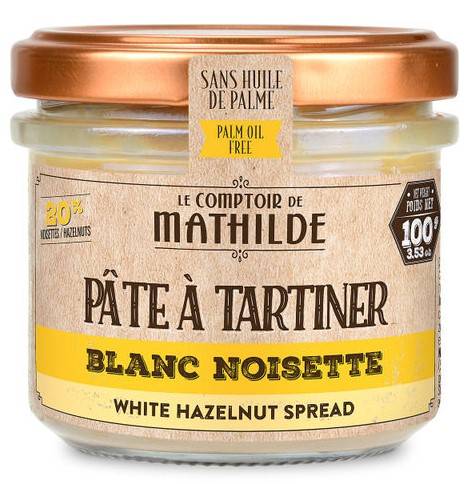 Blanc Noisette 20% - Pâte à Tartiner 100g - Le Comptoir de Mathilde