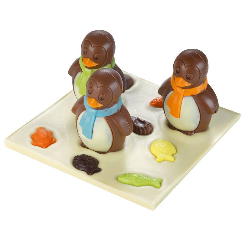 Petits Pingouins en chocolat - Moulage en chocolat
