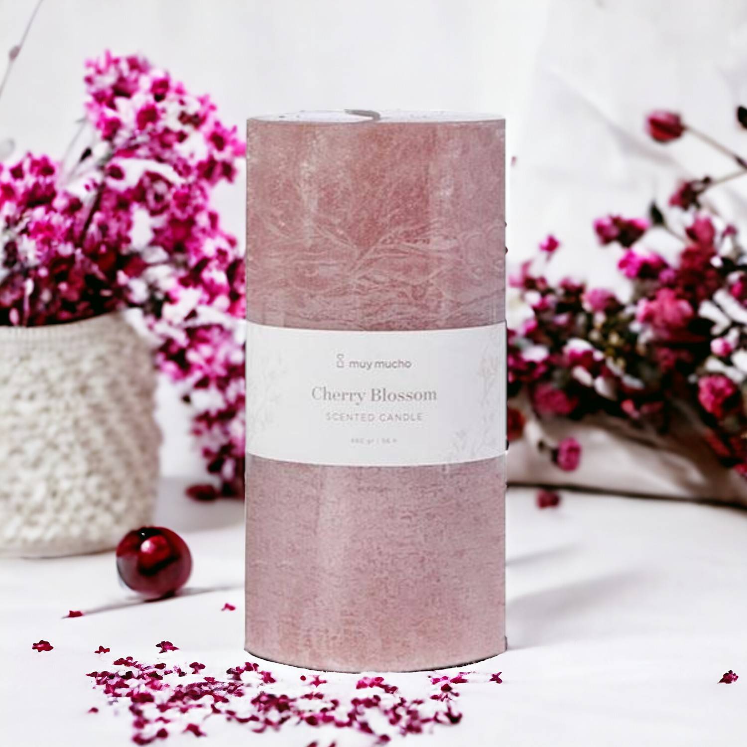 Muy Mucho Cherry Blossom - Bougie décorative grande taille