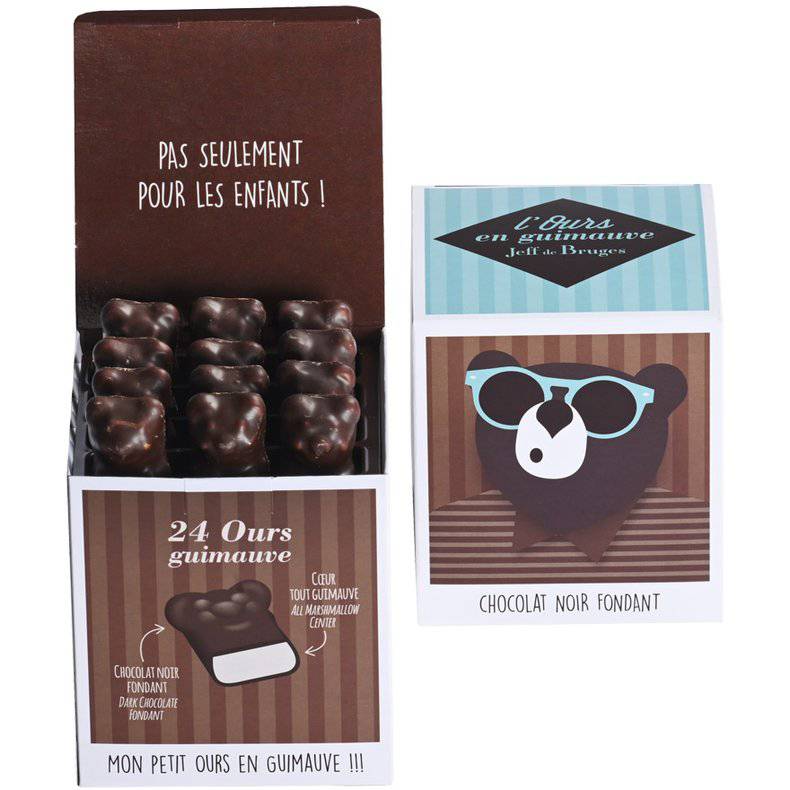 Boîte chocolats assortis ronde bleue 360g - JEFF DE BRUGES - Angers