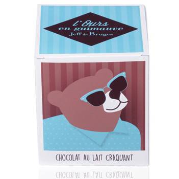 Boîte ours en guimauve chocolat au lait - Jeff de Bruges