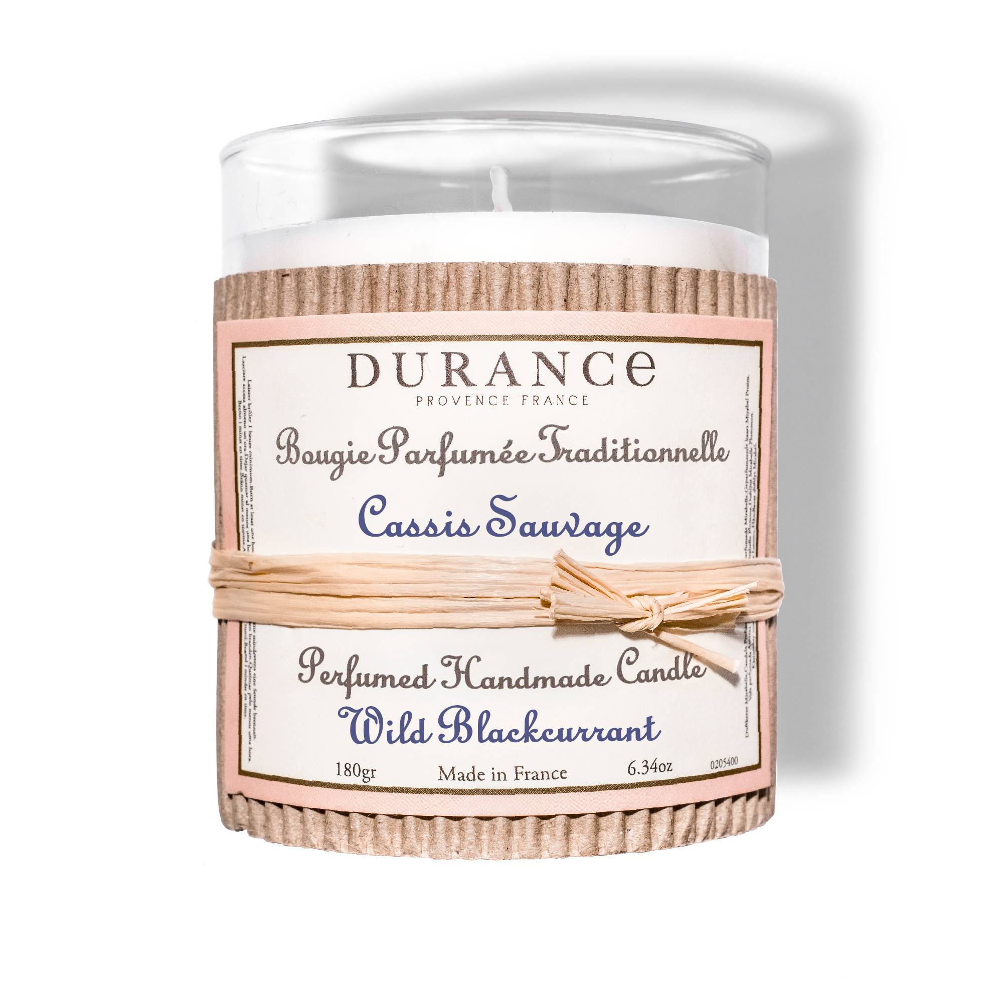 Bougie traditionnelle cassis sauvage 180g - Durance