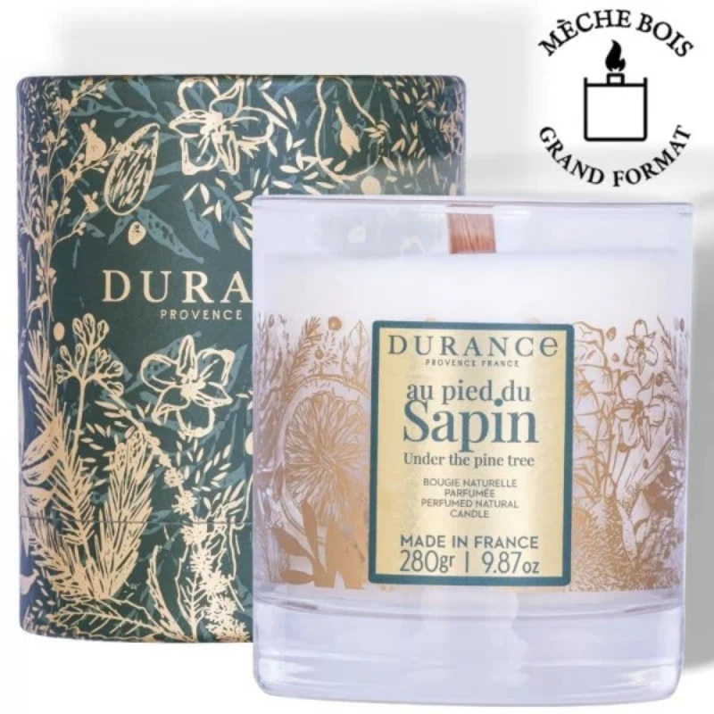 Bougie Mèche en Bois Au Pied du Sapin