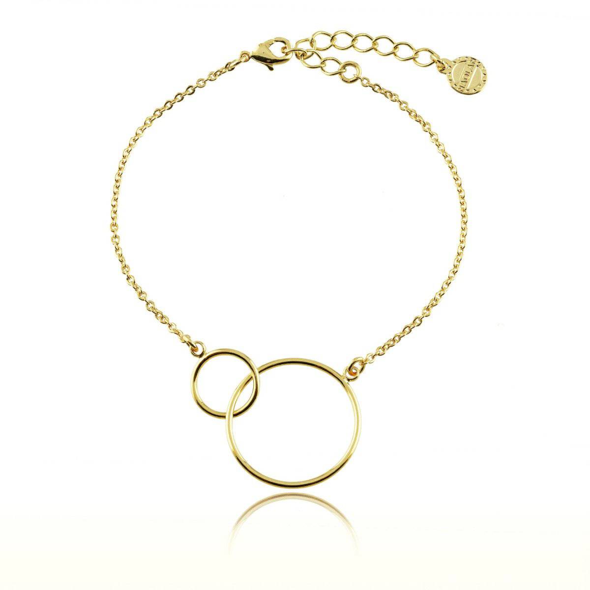 Bracelet anneaux entrelacés moyen modèle ajustable