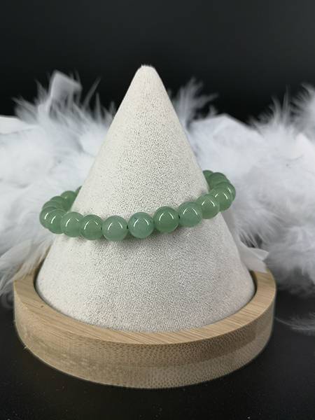 Bracelet de perles en pierre naturelle Aventurine verte 8mm - Les bienfaits des pierres et des mineraux