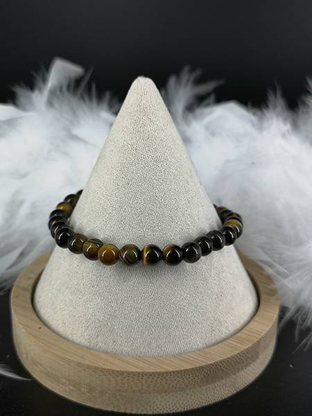 Bracelet de perles en pierre naturelle Oeil de tigre 8mm - Les bienfaits des pierres et des mineraux