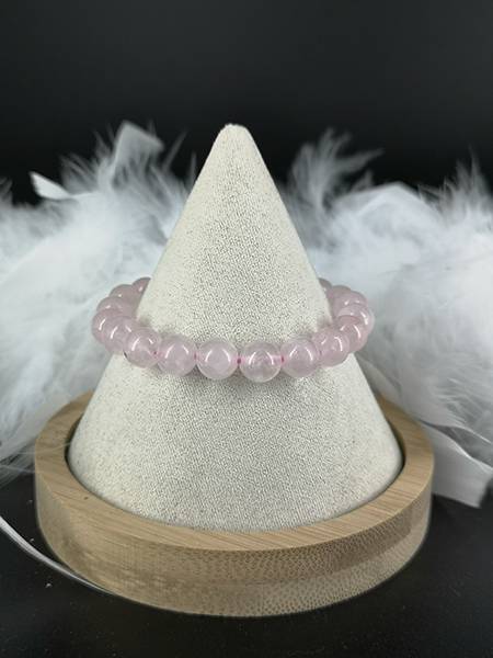 Bracelet de perles en pierre naturelle Quartz rose 8mm - Les bienfaits des pierres et des mineraux