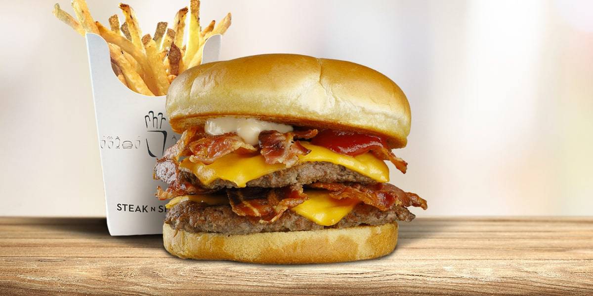 burger bacon lover double steak Steak'n Shake avec frites maison