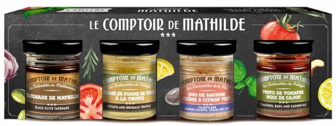 Coffret les Mathildettes Salées 4 x 30g - Tartinables - Le Comptoir de Mathilde