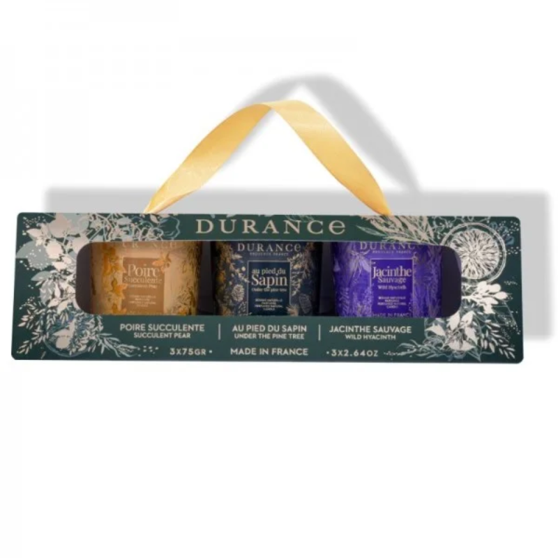 Coffret Bougies Parfumées (Sapin, Poire, Jacinthe)