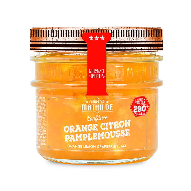 Confiture orange, citron et pamplemousse 290g - Le Comptoir de Mathilde