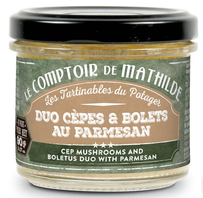 Tartinables - Duo Cèpes & Bolets au parmesan - Le Comptoir de Mathilde