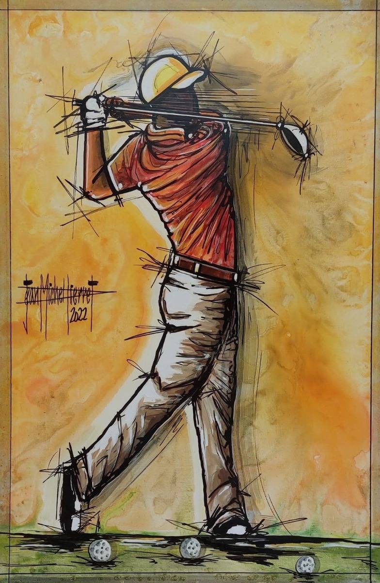 Le golfeur 298- Reproduction par impression - Jean-Michel Pierret