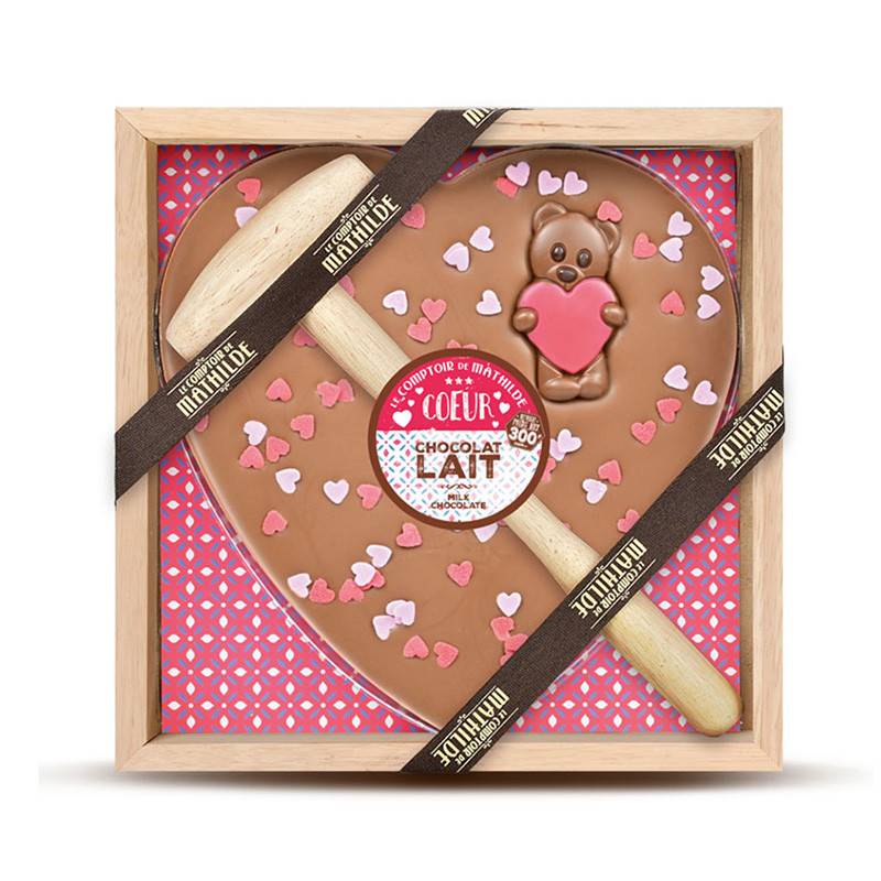 Cœur à casser Chocolat Lait - Love collection - Le Comptoir de Mathilde