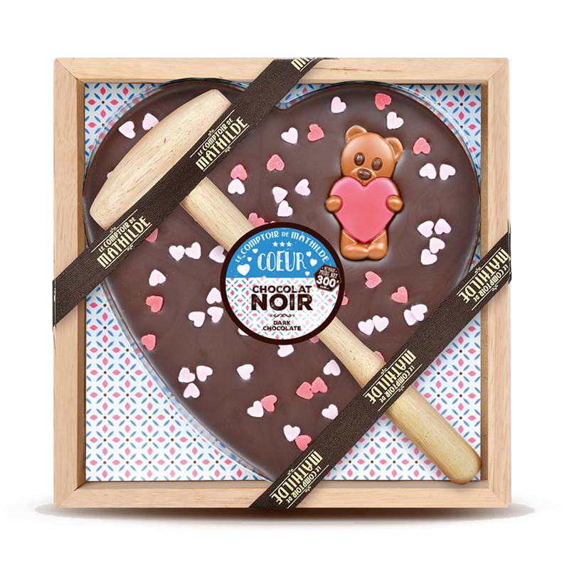 Cœur à casser Chocolat Noir - Love collection - Le Comptoir de Mathilde