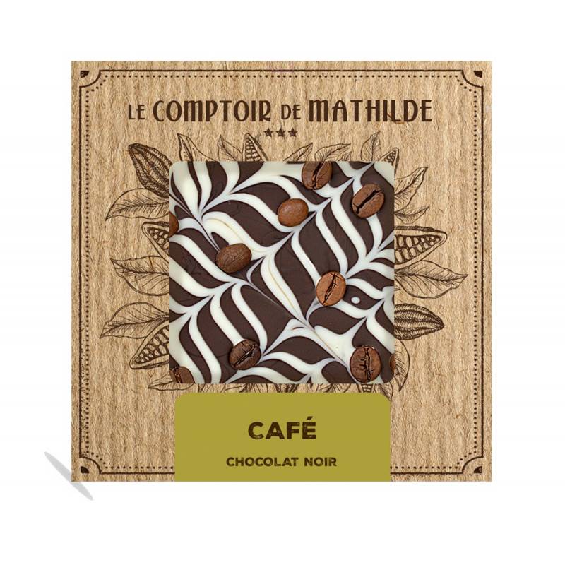 Tablette chocolat noir café crème, 80g - Le Comptoir de Mathilde