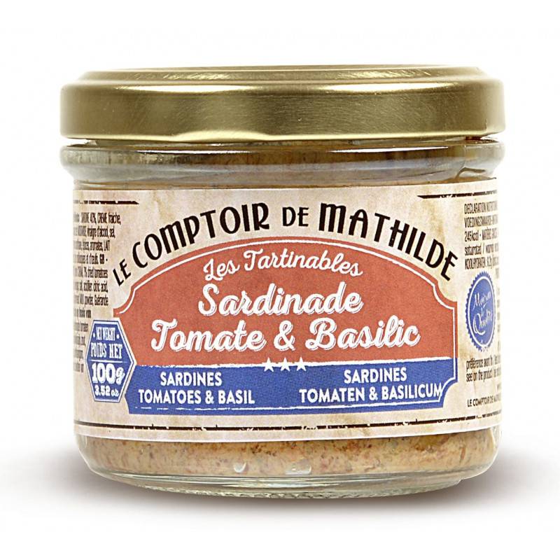 Tartinable Sardinade tomate et basilic - Le Comptoir de Mathilde