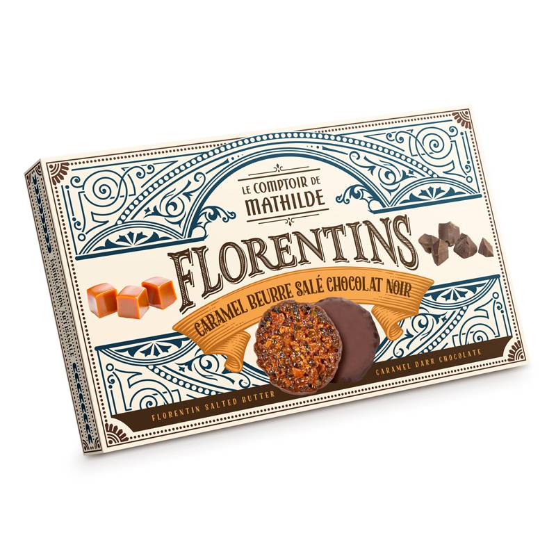Florentin Chocolat Noir et Caramel beurre salé 100g - Le Comptoir de Mathilde