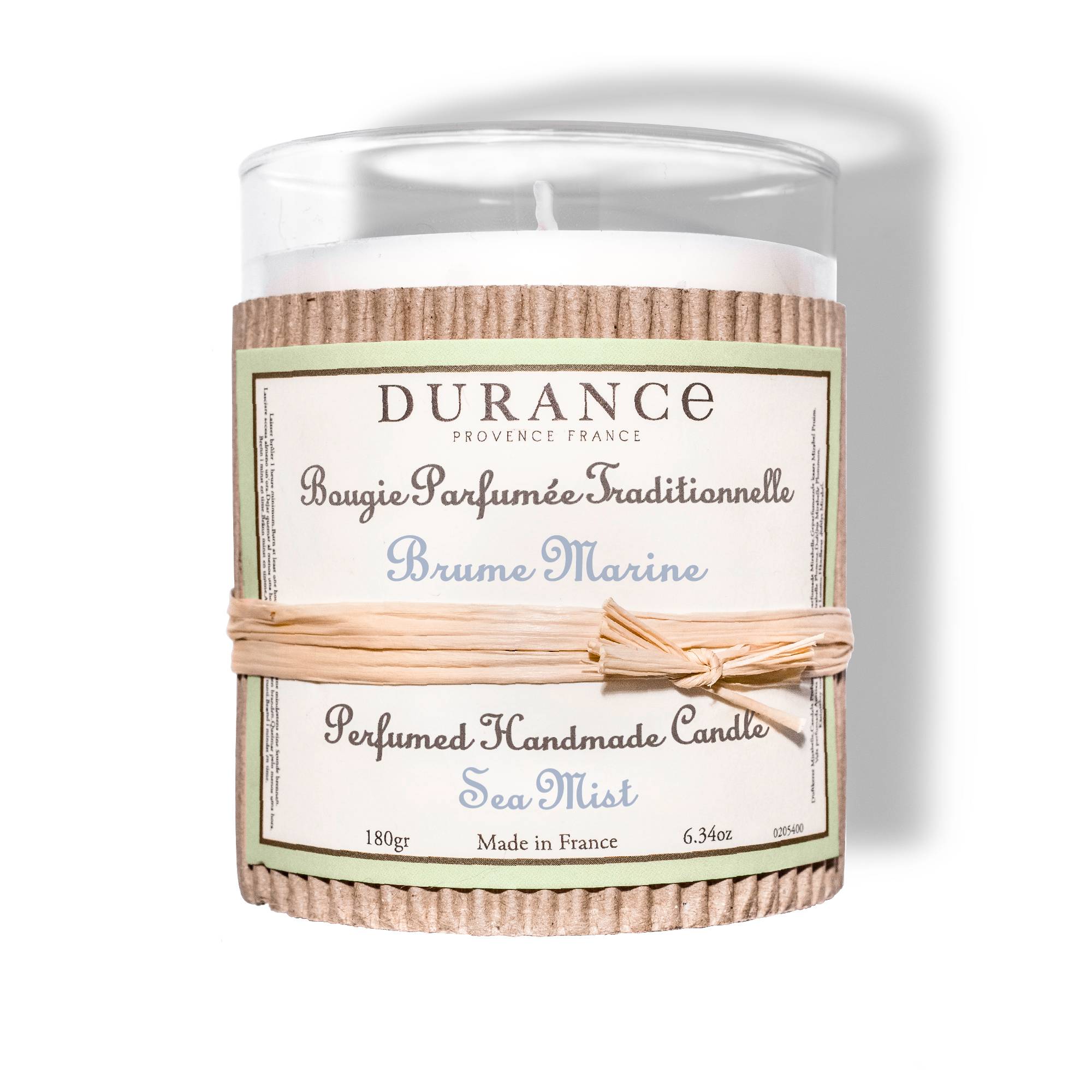 Bougie Traditionnelle Brume Marine 180g - Durance