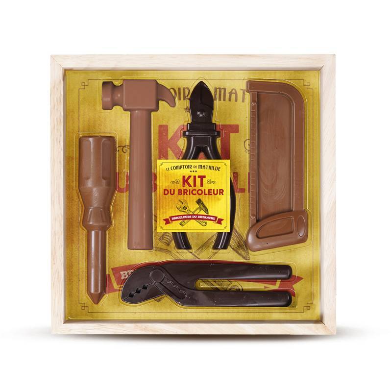 Coffret Boîte à outils Chocolats noir et lait - Le Comptoir de Mathilde