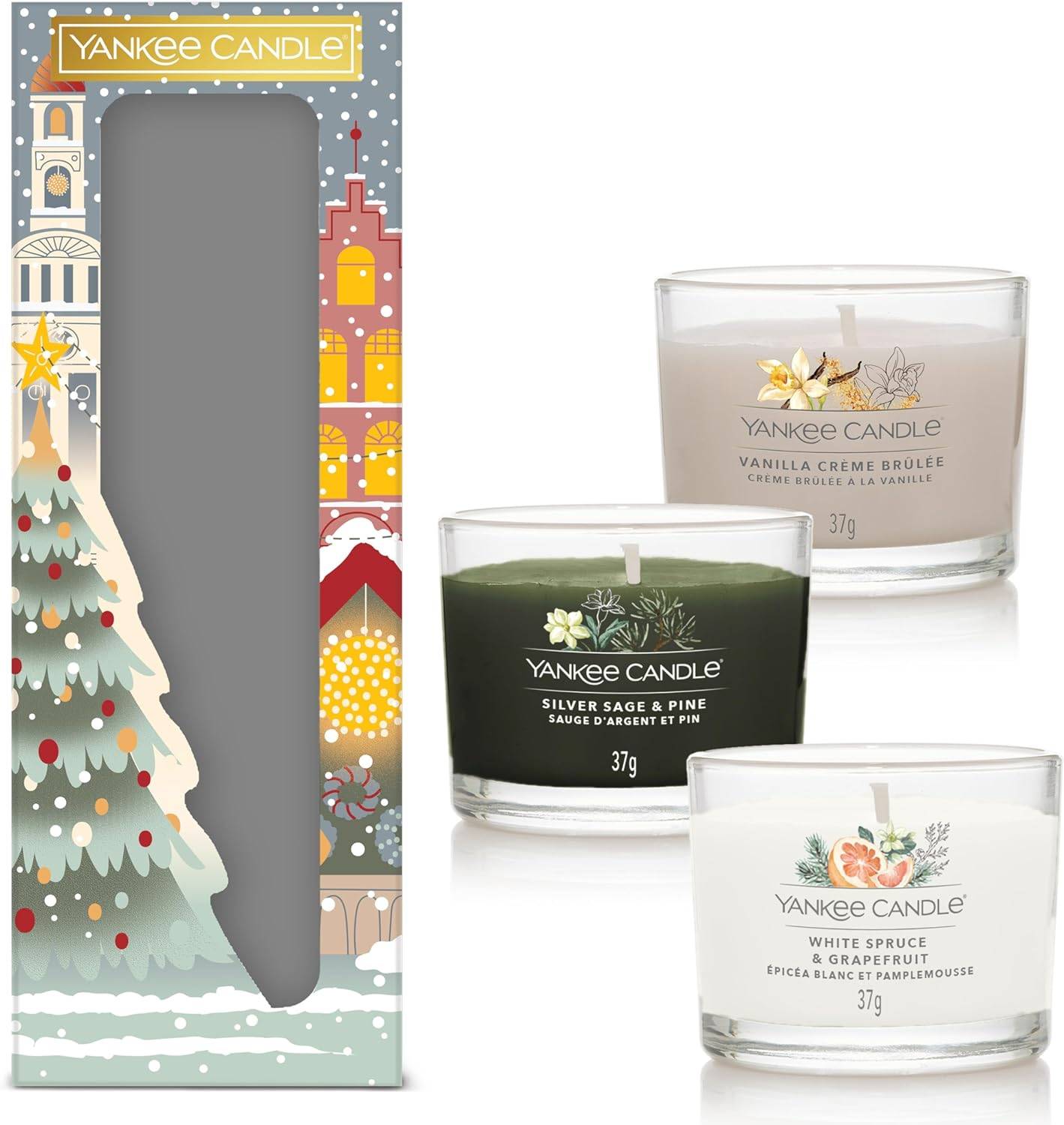 Yankee Candle Coffret cadeau | 3 bougies votives parfumées 