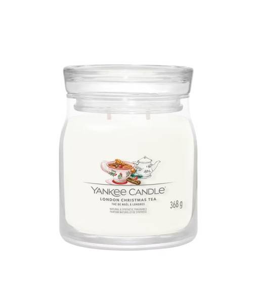 YANKEE CANDLE - Bougie Signature Moyenne Jarre - Thé de Noël à Londres