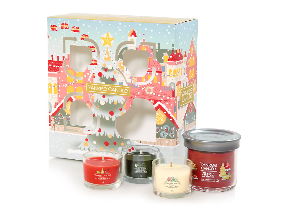 Coffret cadeau 1 petite bougie et 3 bougies votives en verre