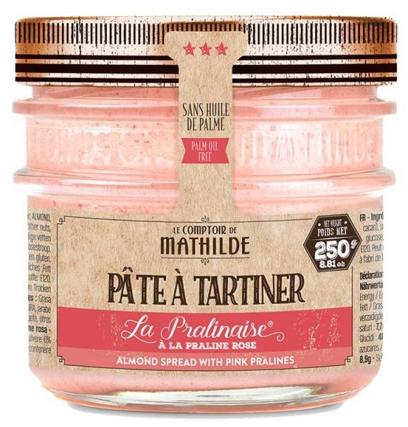 La Pralinaise à la praline rose - Pâte à Tartiner 250g - Le Comptoir de Mathilde