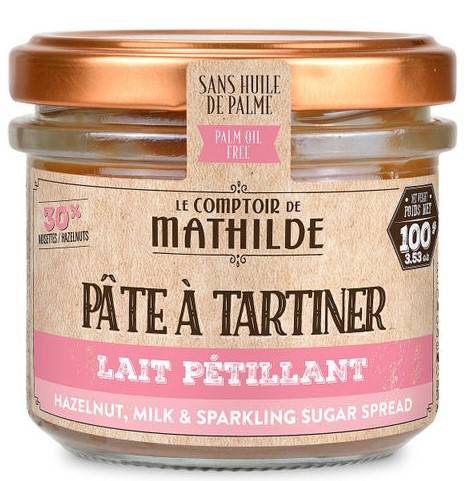 Lait Noisette Pétillant - Pâte à Tartiner 100G - Le Comptoir de Mathilde