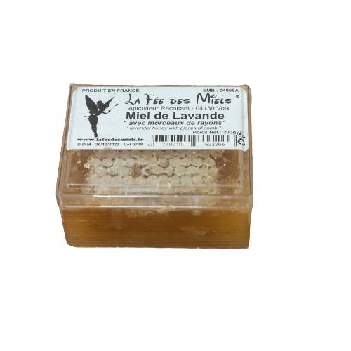 Miel de lavande avec morceaux de rayons 250g La Fermette Marseille La Valentine