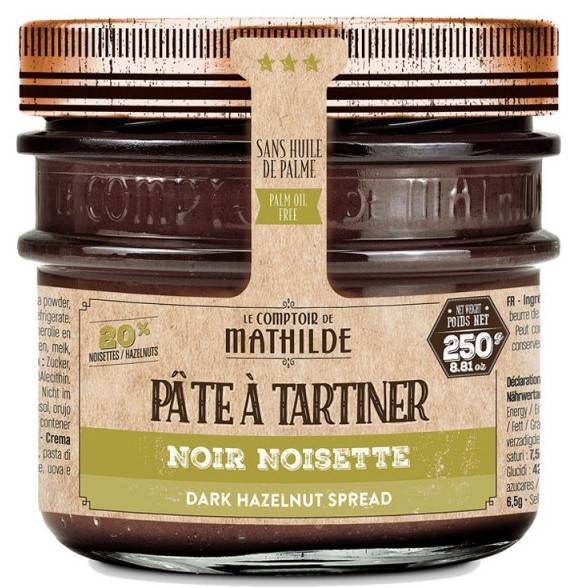 Noir Noisette 20% - Pâte à Tartiner 250G - Le Comptoir de Mathilde